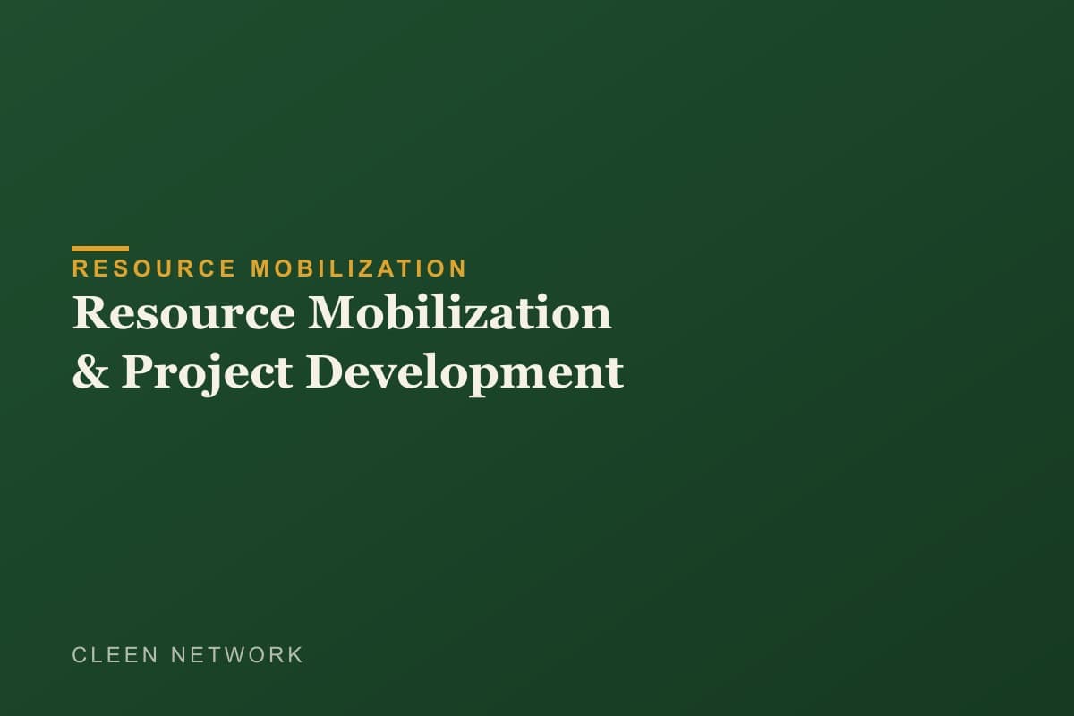 Resource Mobilization & Project Development hero image