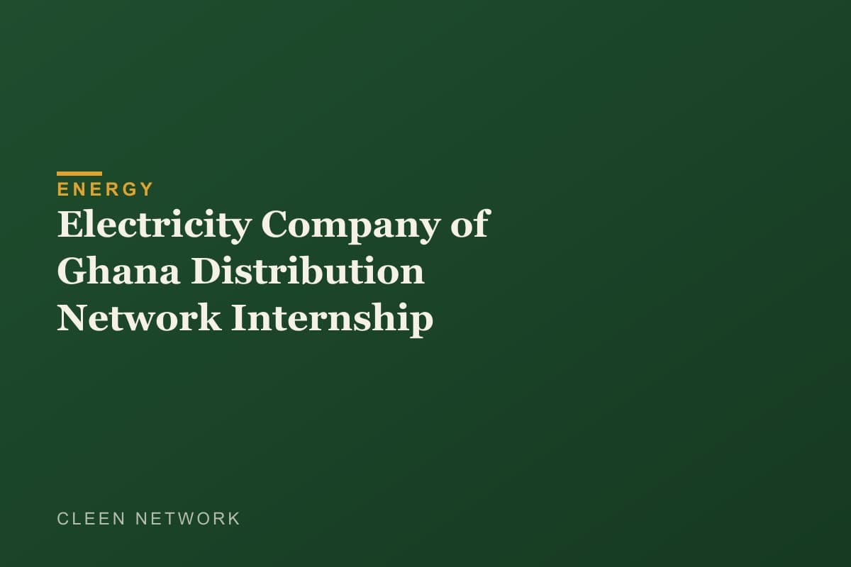 Electricity Company of Ghana Distribution Network Internship