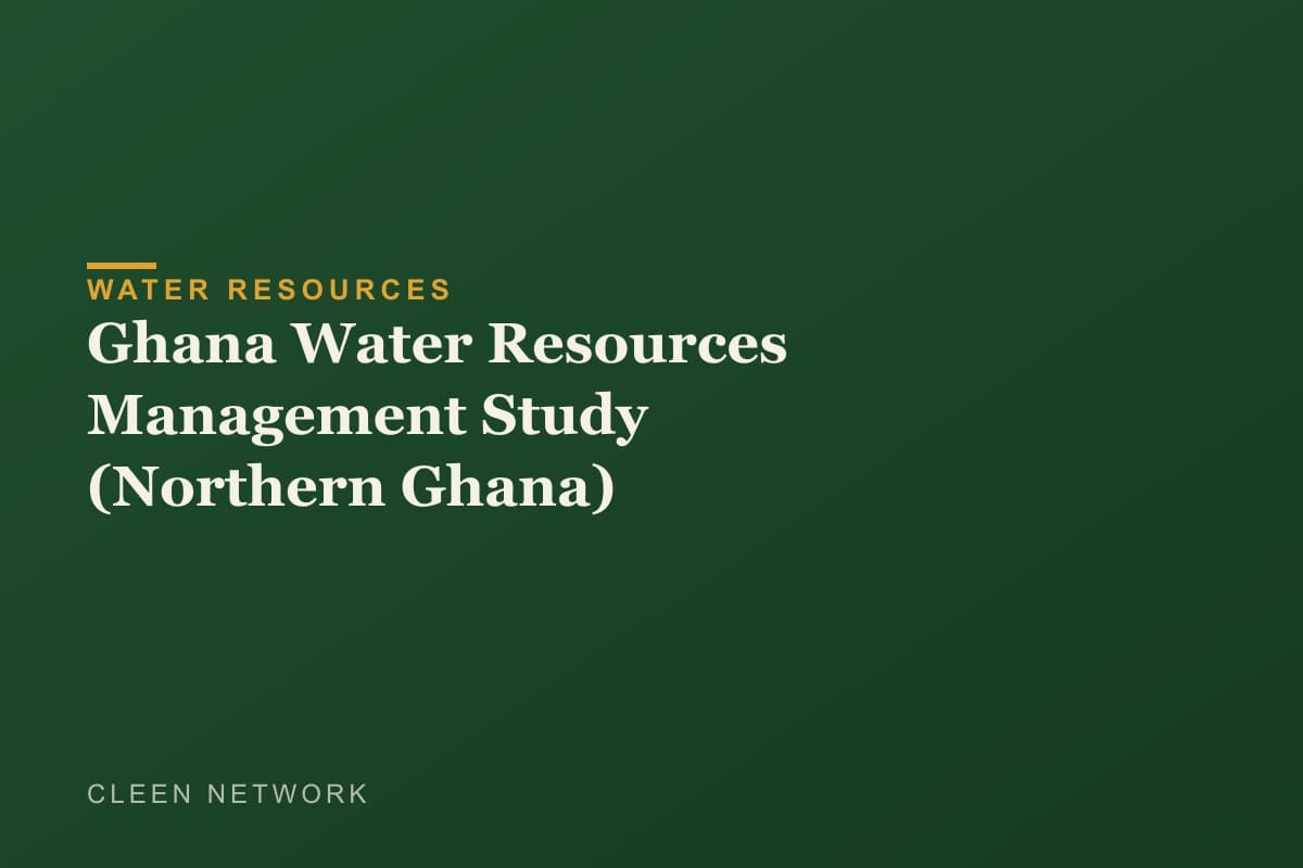 Ghana Water Resources Management Study (Northern Ghana)