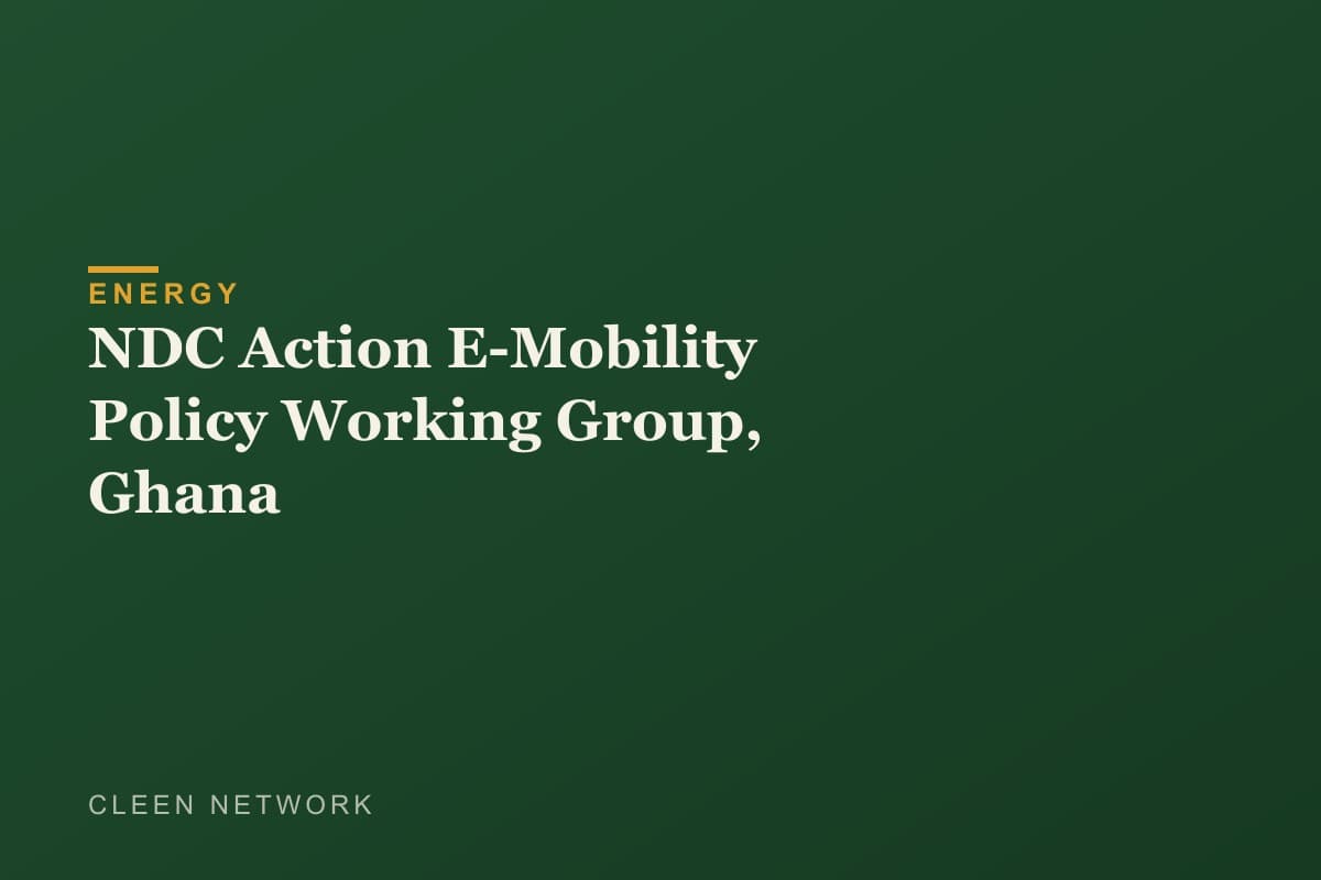 NDC Action E-Mobility Policy Working Group, Ghana