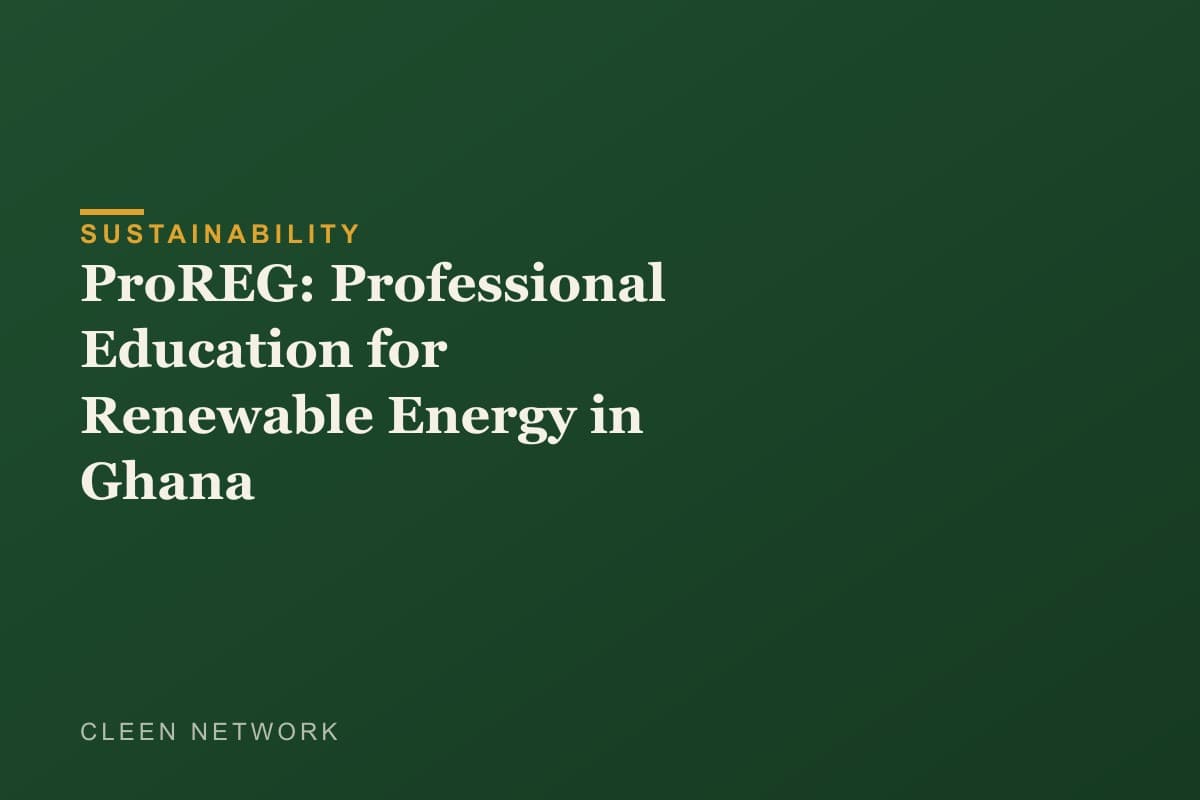 ProREG: Professional Education for Renewable Energy in Ghana