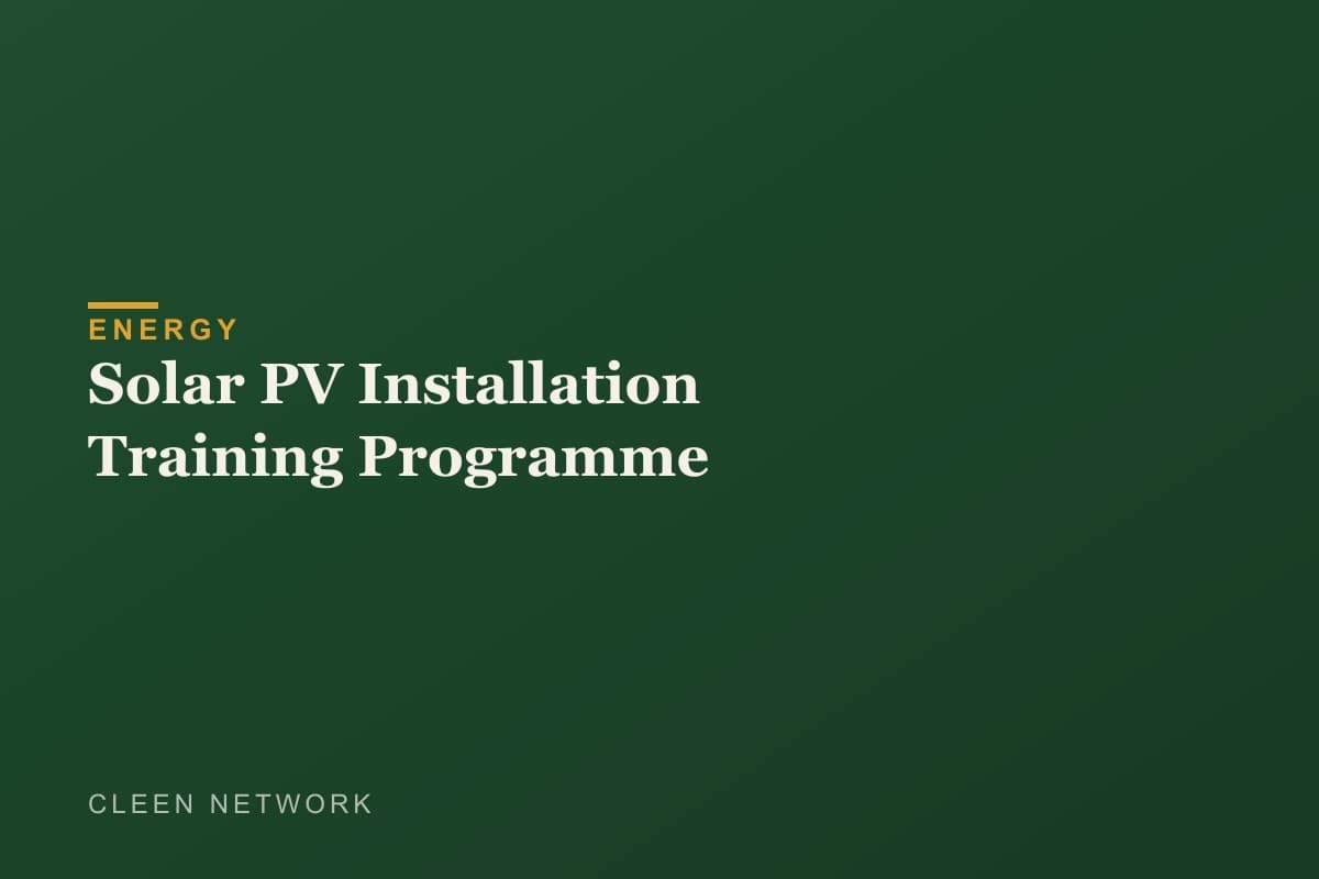 Solar PV Installation Training Programme