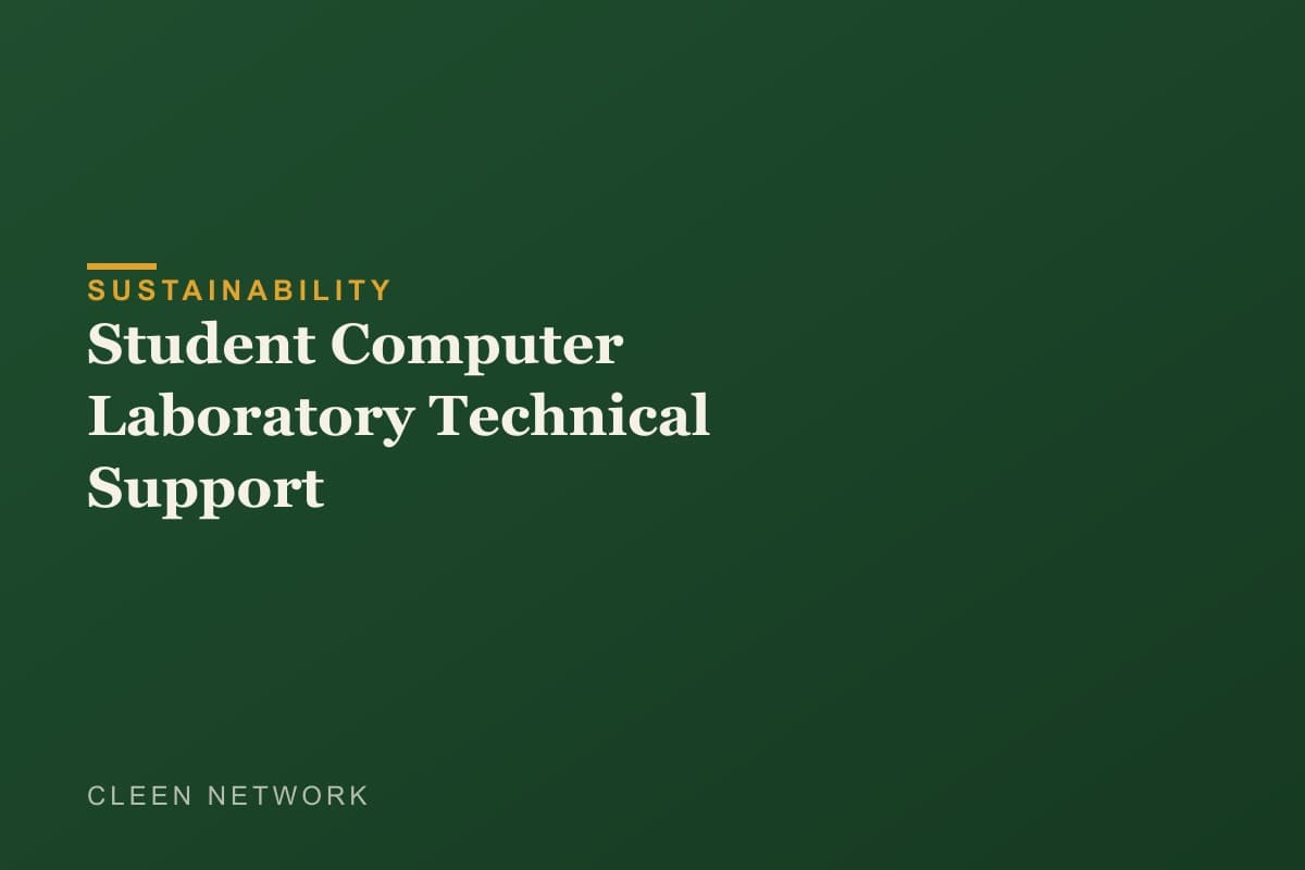 Student Computer Laboratory Technical Support