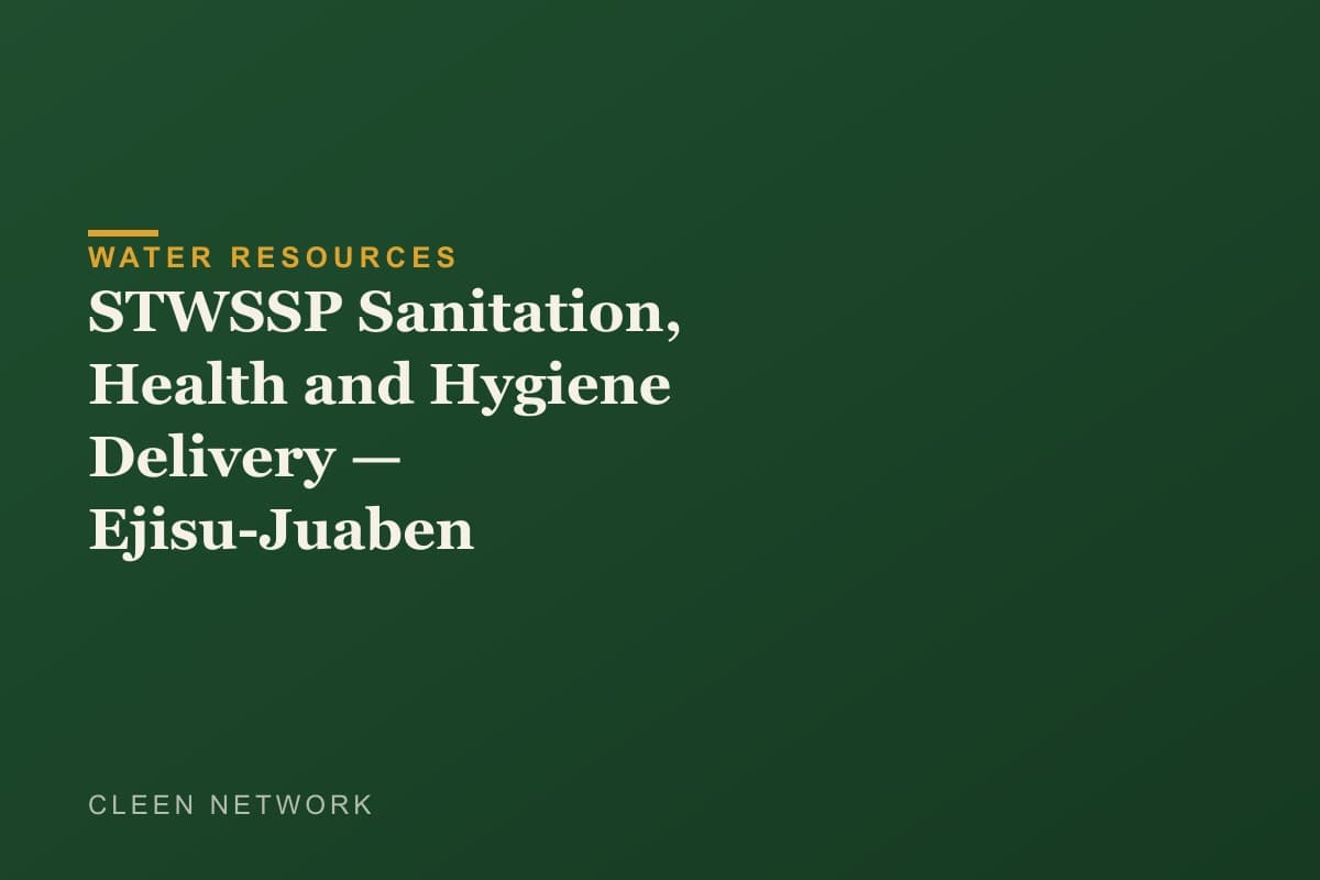 STWSSP Sanitation, Health and Hygiene Delivery — Ejisu-Juaben