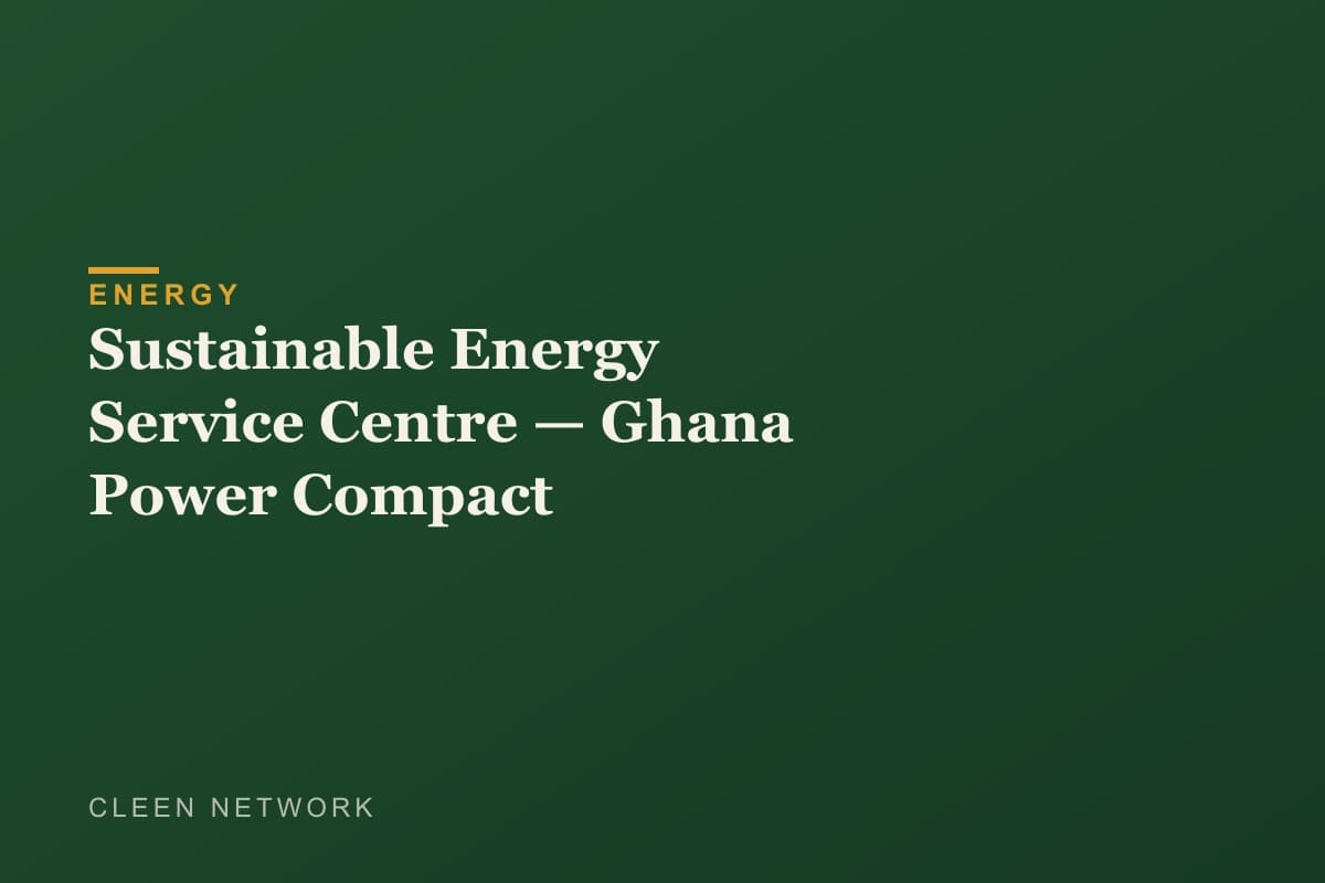 Sustainable Energy Service Centre — Ghana Power Compact