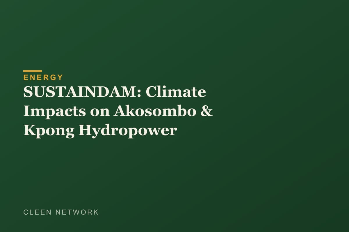 SUSTAINDAM: Climate Impacts on Akosombo & Kpong Hydropower