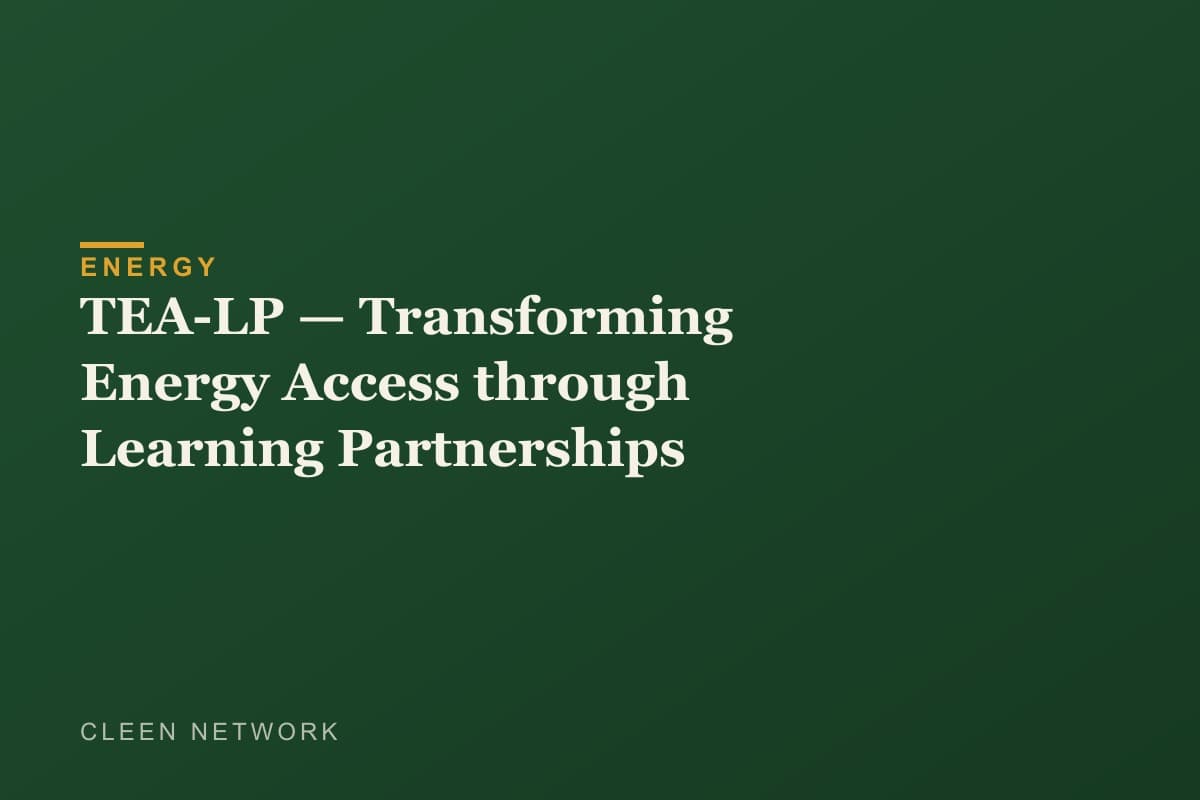 TEA-LP — Transforming Energy Access through Learning Partnerships